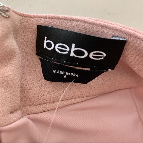 🩷 Bebe Blush Pink Belted Tulip Hem Wrap Skirt - Picture 8 of 11